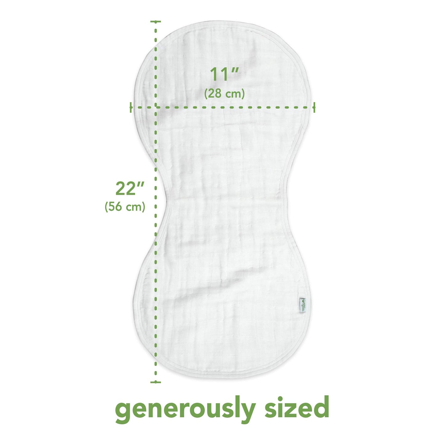 Green Sprouts Muslin Burp Cloths Made From Organic Cotton | 4 Absorbent Layers Protect From Sniffles,Drips & Drools | 100% Organ