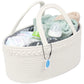 Casaphoria Little Large Baby Diaper Caddy Organizer - Nursery Storage Bin For Boys & Girls, Car Organizer, Cotton Rope Basket Po