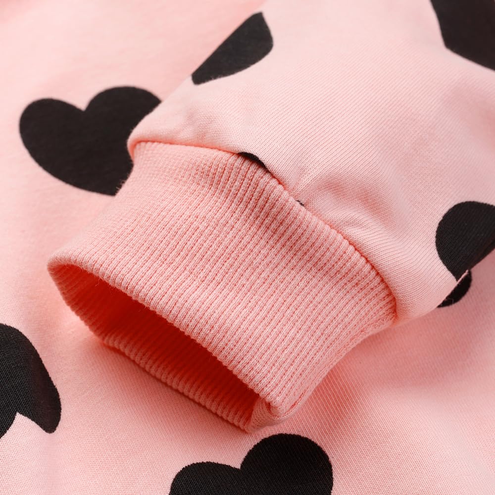Zarmfly Toddler Girls Valentines Sweatshirts Girl Heart Shirts Girls Heart Clothes Sweater Girl Shirt Kids Pullover Long Sleeve