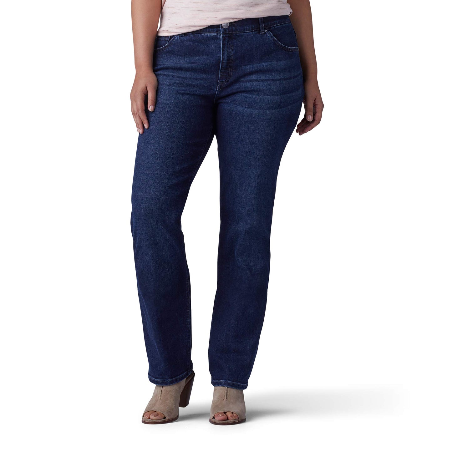 Lee Womens Size Flex Motion Regular Fit Straight Leg Jean, Royal Chakra, 28 Plus