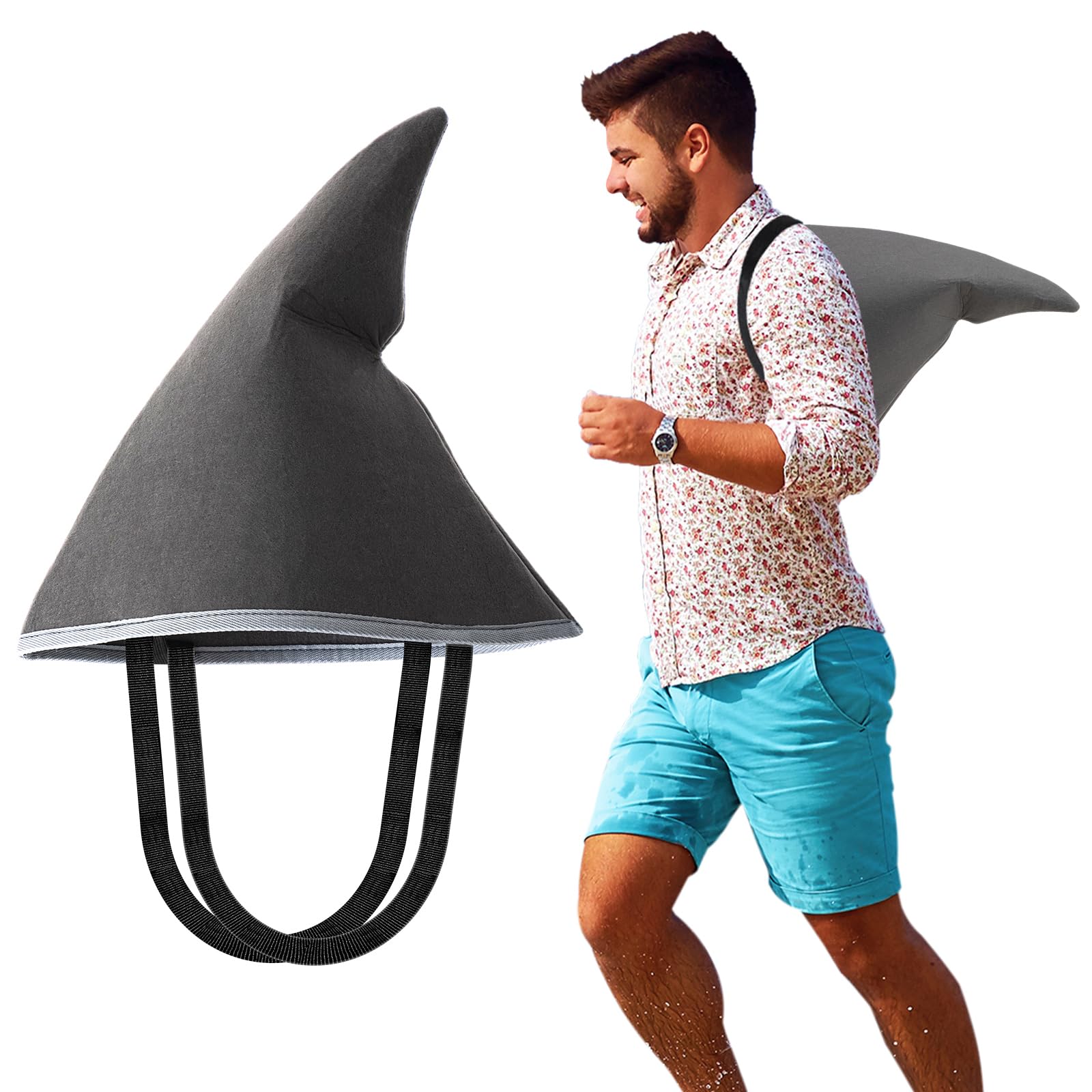 Civaner Shark Costume Fin Gray Shark Costume Props Easy to Wear Accessories for Adults Dog Cosplay(Fresh)