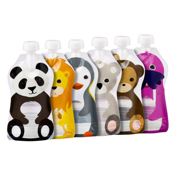 Squooshi Reusable Baby Food Pouches For Toddlers  Bpa Free Plastic, Food Safe, Freezer Safe  Refillable For Applesauce Yogurt &