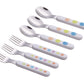 Exzact Kids Flatware 6Pcs Stainless Steel 18/10 Toddler Utensils Flatware- 3 X Forks, 3 X Spoons- Bpa Free, Dishwasher Safe - 12