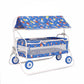 Babygo Baby Cradle With Swing, Mosquito Net & Canopy | 024 Months | Foldable 2In1 Rocking Cradle Cot With 4 Wheels & Brake | 