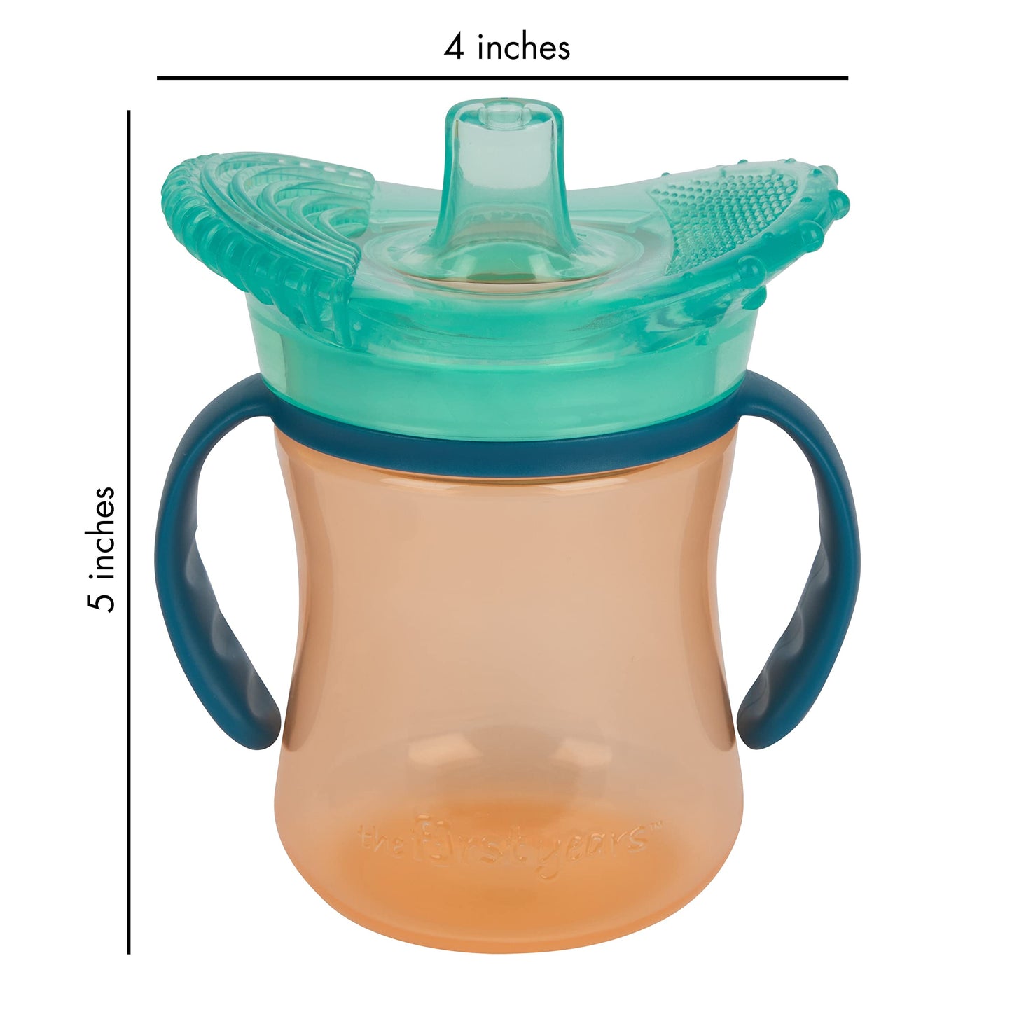 The First Years Senseables Teethe-Around Sensory Trainer Cup, 7 Oz, Orange
