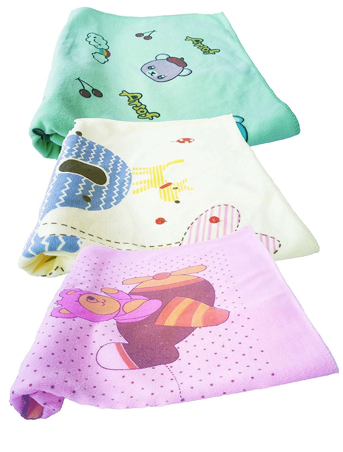 TEDDYIFY Soft Cotton Baby Bath Towel for Infants, Toddlers and New Born Babies, Bathing Essentials, Attractive Colors and Prints
