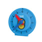 hand2mind Advanced NumberLine Clock, Telling Time Teaching Clock, Elapsed Time Clock, Analog Clock Learning for Kids, Middle Sch