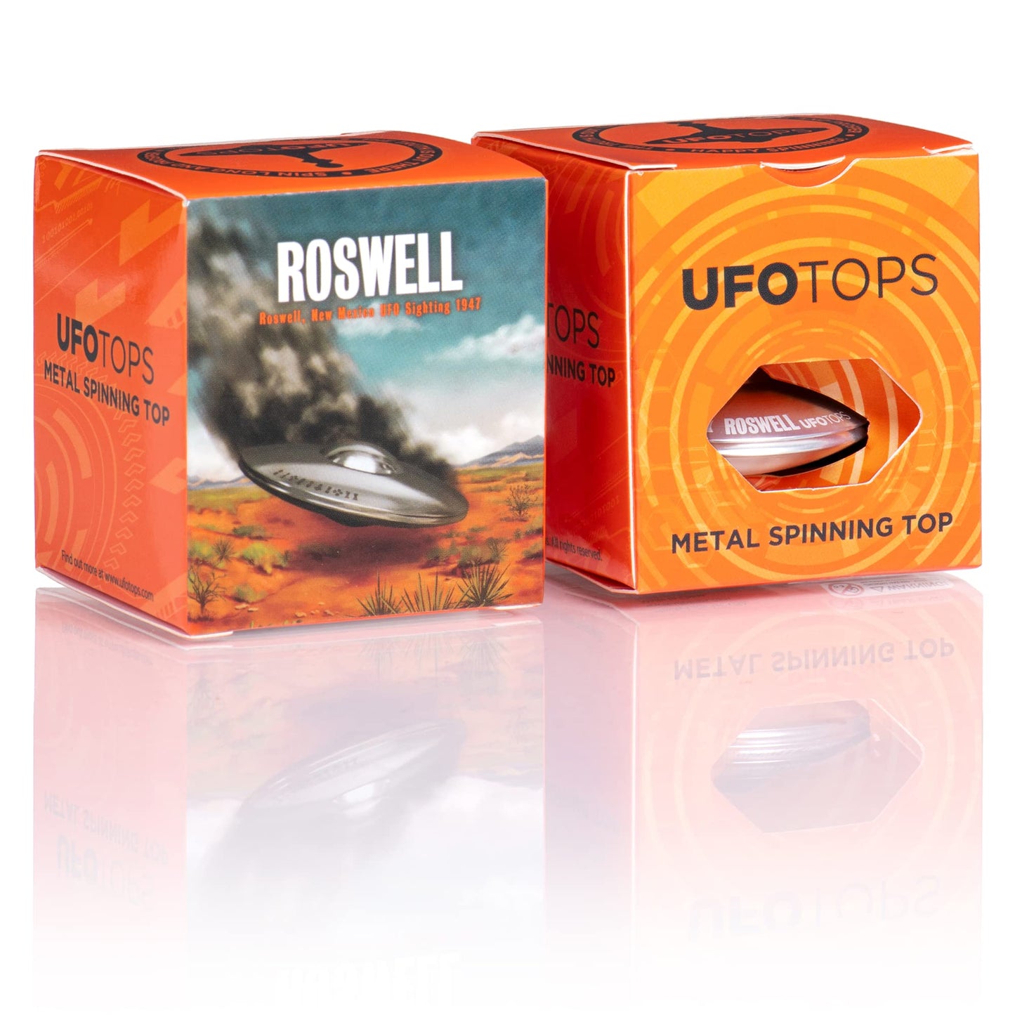 Plexity Labs Ufo Tops - Roswell - Metal Spinning Top - Inspired By The Documented 1947 Ufo Sighting In Roswell, New Mexico (Colo