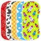 Wauprant 4 Pack Baby Burp Cloths, Soft Muslin Cotton Boho Star Moon Print Burp Cloths, Super Absorbent Washcloths Infants Burpin