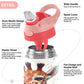 Giraffe Kids Water Bottle With Straw And Carry Handle Cute Animals Vacuum Insulated Stainless Steel Bottles Leak-Proof For Boys