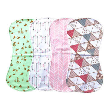 Arnzion Baby Burp Cloths Baby Burp Set Curved Absorbent And Soft Valuable 4 Pack