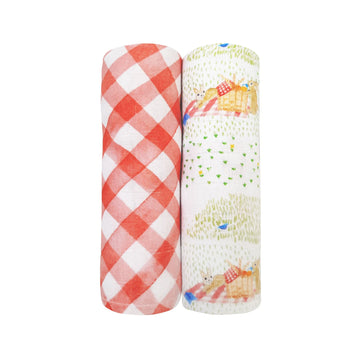 Masilo 100% Skily Soft Cotton Swaddle Wrap/New Born Swaddle Blanket/Multiuse Muslin Cloth Swaddle/Swaddle Gift Set/Soft Baby Wra