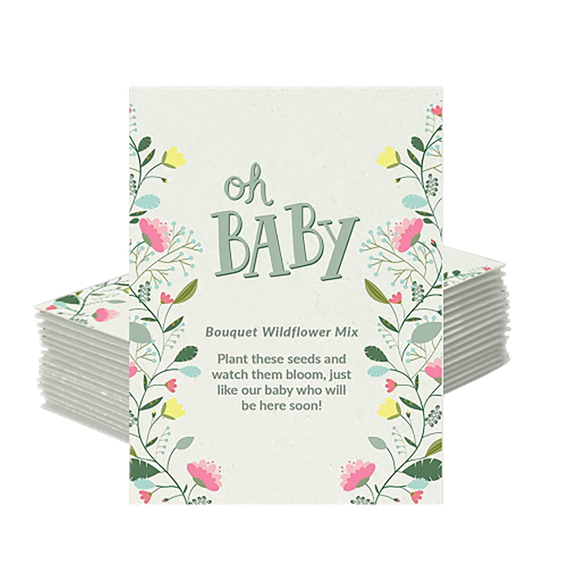 Bentley Seed Co Oh Baby Seed Packetsgirl Or Boy Baby Shower Favors For Guests  25 Wildflower Seed Packets  Pre-Filled  Bouquet W