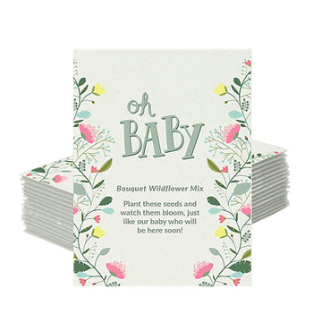 Bentley Seed Co Oh Baby Seed Packetsgirl Or Boy Baby Shower Favors For Guests  25 Wildflower Seed Packets  Pre-Filled  Bouquet W