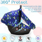 Car Seat Cover For Babies, Summer Cozy Cover, Privacy Carseat Canopy Protect Boys Girls, Breathable Comfortable, Dinosaur