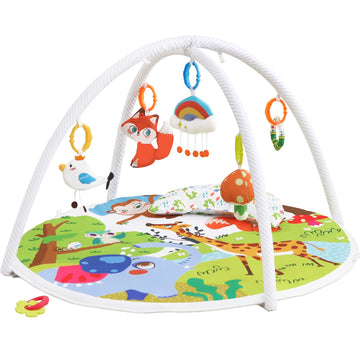 Baby Play Gym, Ibabejoy Activity Play Mat For Newborn To Toddler, Stage-Based Sensory & Motor Skills Development, 7In 1 Non Slip