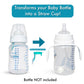 Straw Cup Conversion Kit For Philips Avent Anti-Colic Baby Bottles 2-Count, Food Grade Silicone Straw Nipples, Weighted Straw, B