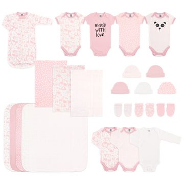 The Peanutshell Newborn Essentials Layette Gift Set For Baby Girls, 23 Piece, Fits Newborns To 3 Month