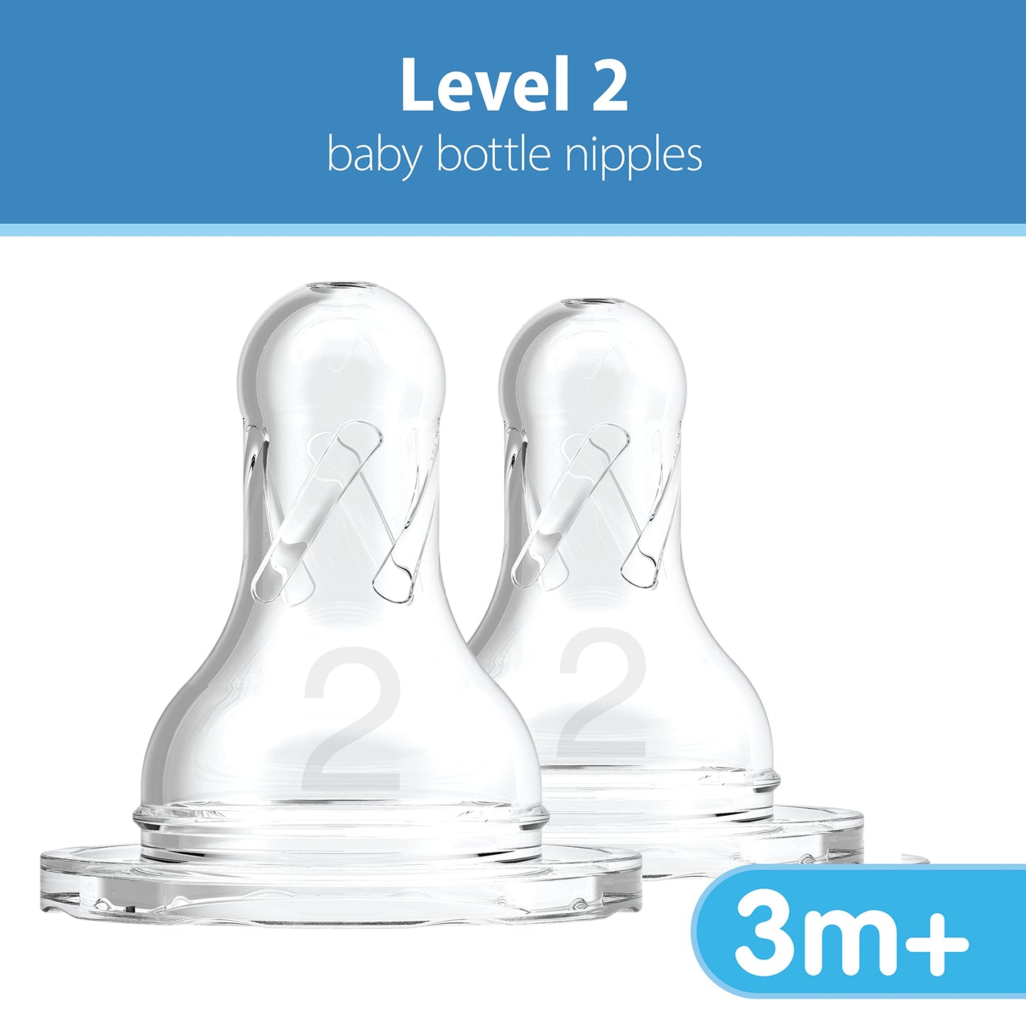 Dr. Browns Original Nipple, Level 2 (3m+), 2 Count