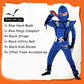 Satkull Kids Blue Ninja Costume, Ninja Deluxe Costume Set With Ninja Foam Accessories For Boy&Girl Party Dress Up Ninja Role Pla