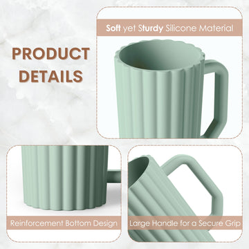 Mintlyfe Baby Bath Rinse Cup, Silicone Body Washing Rinser Cup With Easy Grip Handle, Wash Rinse Cup For Kids (Ether)