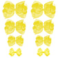 Oaoleer 8Pcs Hair Bows For Girls Yellow Grosgrain Ribbon Boutique Bow Alligator Clips Hair Accessories For Toddlers Little Girls