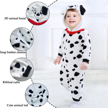 Tonwhar Unisex Baby Animal Halloween Costume Kid'S And Toddler'S Autumn Winter Outfits Jumpsuit(18-24 Months,Cute Dog)