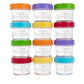Weesprout Glass Baby Food Storage Jars - 12 Set, 4 Oz Baby Food Jars With Plastic Lids, Freezer Storage, Reusable Small Glass Ba