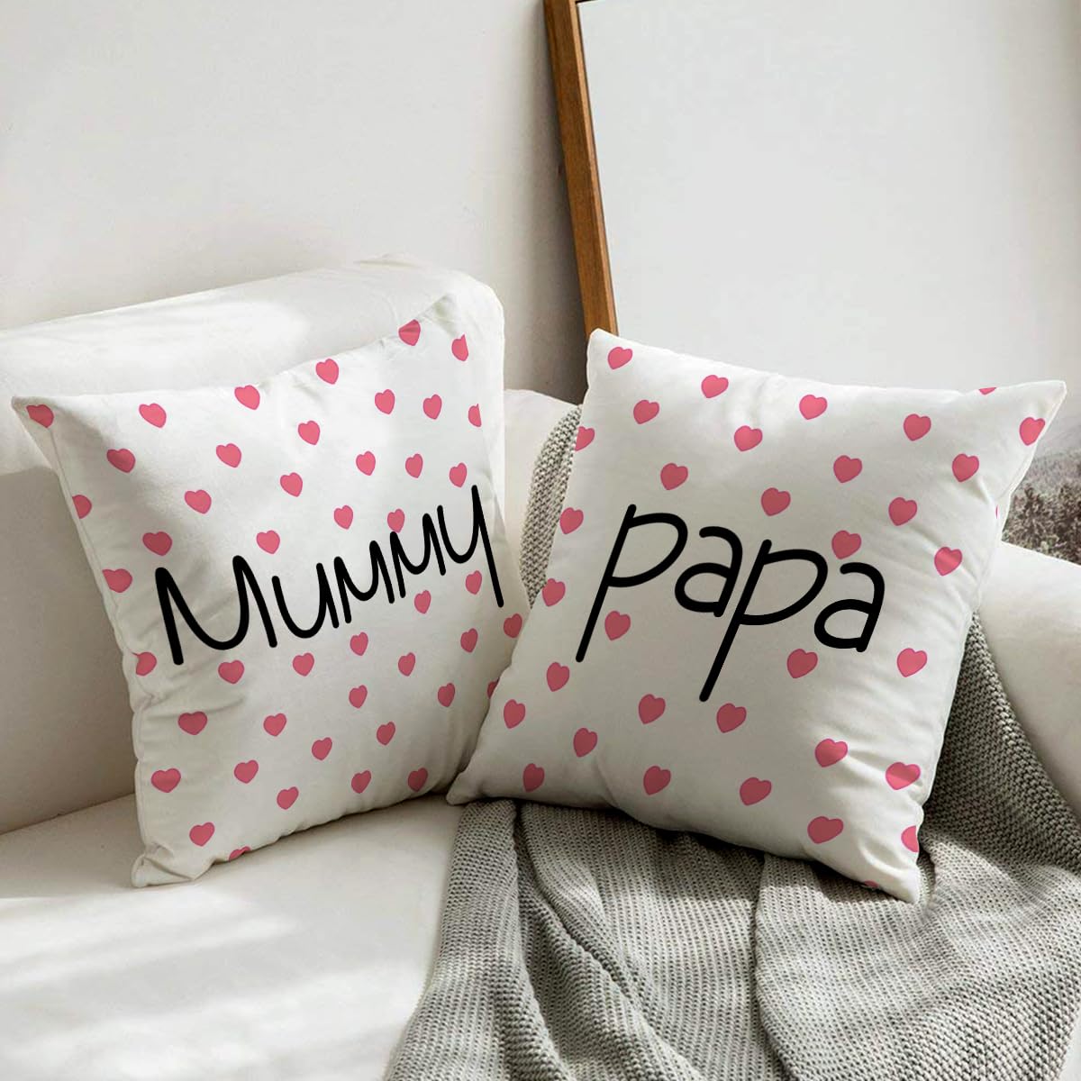 Sky Trends Gift for Parents Combo Gift Parents Printed Cushion Cover Parents Gift Combo Cushion with Filler Best Gift for Birthd