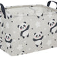 DDBASKET Kids Basket Panda Storage Bins for Girls Rectangular Baby Gift Baskets Cute Toy Storage Bin Box Organizer Book Shelf Ba