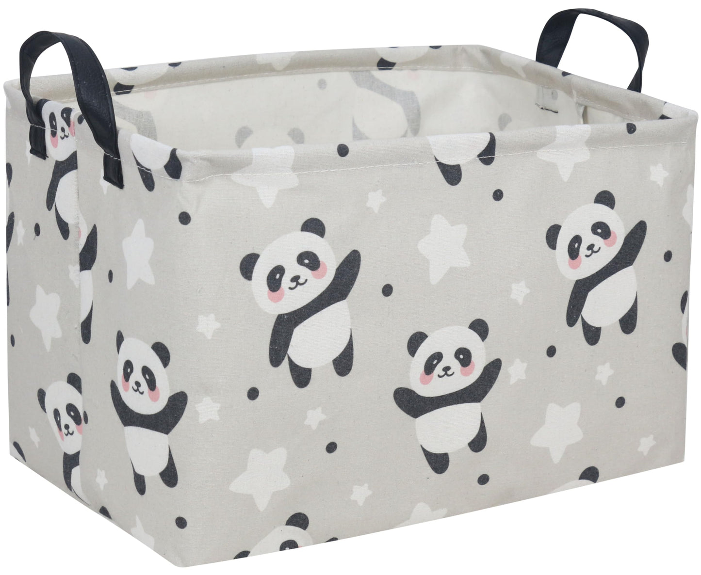 DDBASKET Kids Basket Panda Storage Bins for Girls Rectangular Baby Gift Baskets Cute Toy Storage Bin Box Organizer Book Shelf Ba