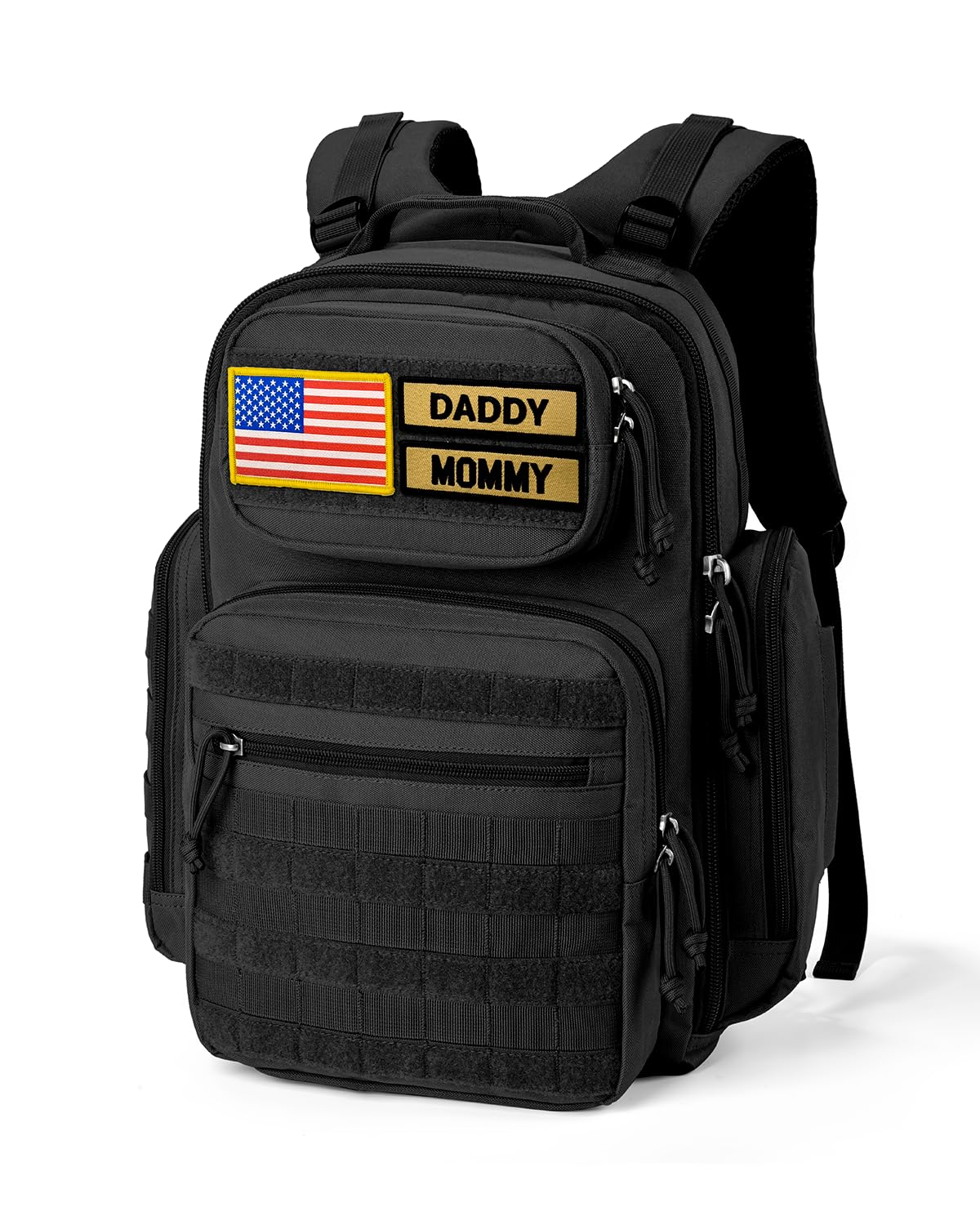 MIRACOL Mens Tactical Diaper Backpack: Waterproof Military-Grade 900D Polyester with MOLLE Webbing - Insulated Pockets for Activ