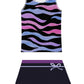 Proallo Girls Bathing Suits Two Piece Vest Style Swimsuit With Boyshort Tankini Swimwear Zebra