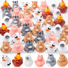 DEEKIN 24 Pcs Farm Rubber Ducks 2 Inch Farm Ducks Animal Cow Sheep Horse Pig Chicken Donkey Party Favors for Birthday Party Gift