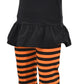 Unique Baby Baby-Girls 2 Piece Halloween Pumpkin Ruffled Pants Outfit (5T)