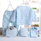 Gajaous 5Pcs Newborn 0-3M Boys Girls Baby Cotton Clothes Tops Hat Pants Suit Outfit Sets Onesize