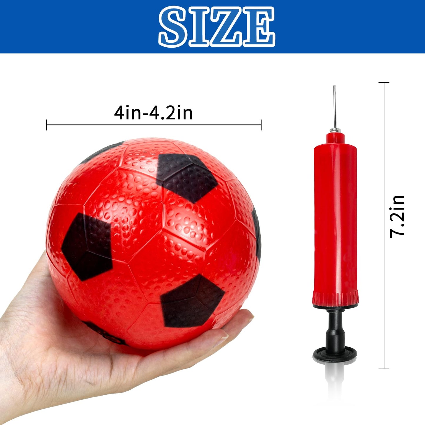 Ynanimery 12 Pack Mini Soccer Balls for Kids, 4 Inflatable Mini Soccer Balls for Indoor Outdoor Games, Small Soccer Balls for