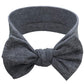 Babygiz Baby Girl Headbands-Infant,Toddler Cotton Handmade Hairbands With Bows Child Hair Accessories (Dark Gray)