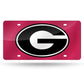 Ncaa Georgia Bulldogs Laser Inlaid Metal License Plate Tag