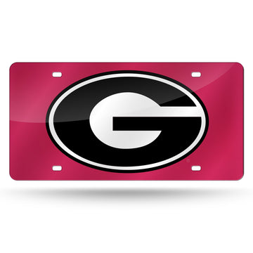 Ncaa Georgia Bulldogs Laser Inlaid Metal License Plate Tag