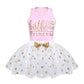 CM C&M WODRO Toddler Kids Baby Girls Birthday Princess Outfits Vest Sleeveless Tank Top Dot Mesh Tutu Skirt 2PCS Summer Skirt Se