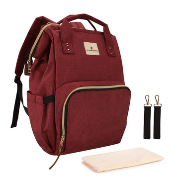 Ramhorn Diaper Backpack Multifunction Travel Backpacks Waterproof Back Pack for Mom, Red