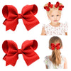 2 Pcs 4.5' Hair Bows For Girls Alligator Clips Grosgrain Ribbon Solid Color Hair Accessories For Little Teen Toddler Girls Kids