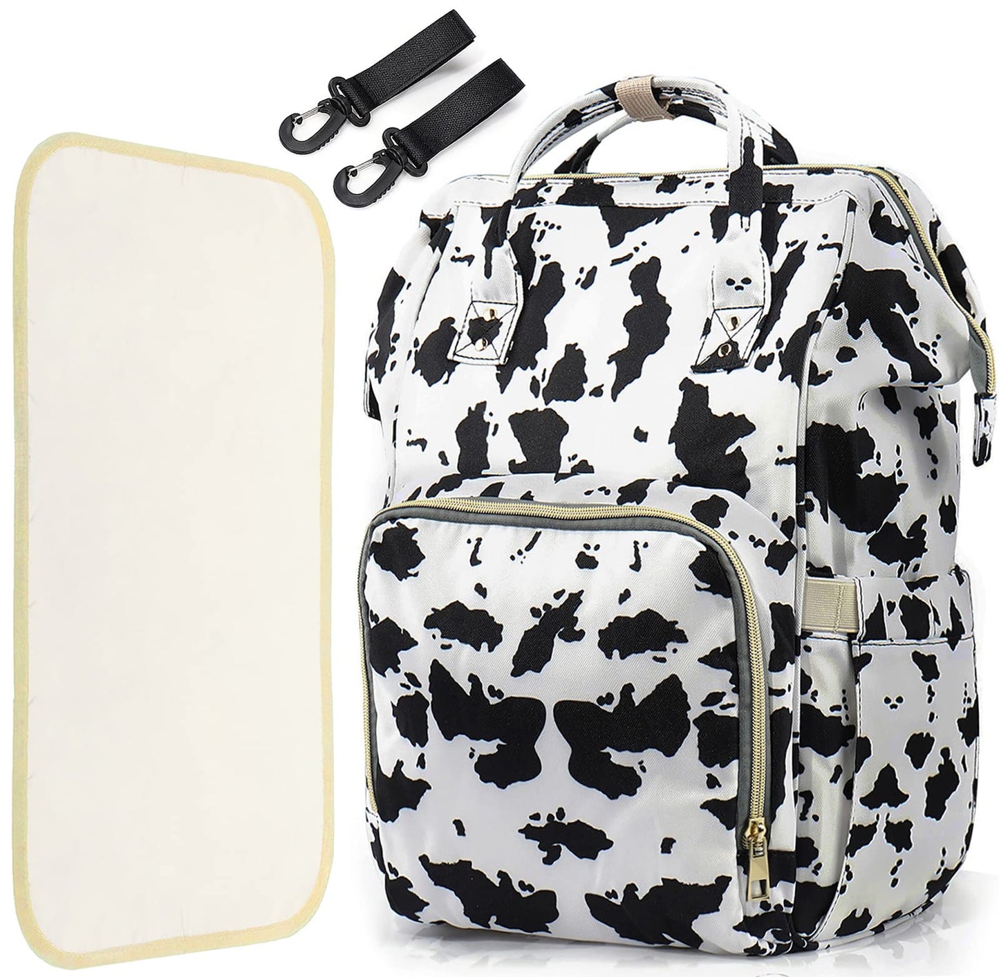 Limhoo 3 In 1 Diaper Bag Backpack, Multifunction Large Baby Bags With Changing Pad & Stroller Straps, Waterproof Nappy Bag For M