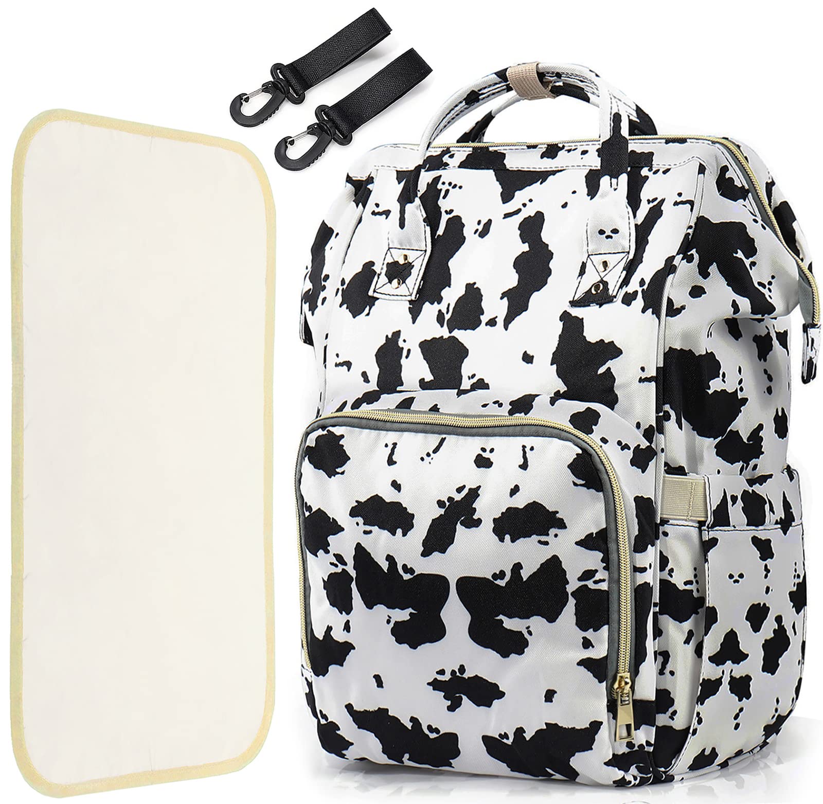 Limhoo 3 In 1 Diaper Bag Backpack, Multifunction Large Baby Bags With Changing Pad & Stroller Straps, Waterproof Nappy Bag For M