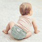Esembly Cloth Diaper Bundle Set - 3 Organic Cotton Absorbent Inners and 1 Waterproof Outer Diaper Cover - Reusable, Washable, Sn