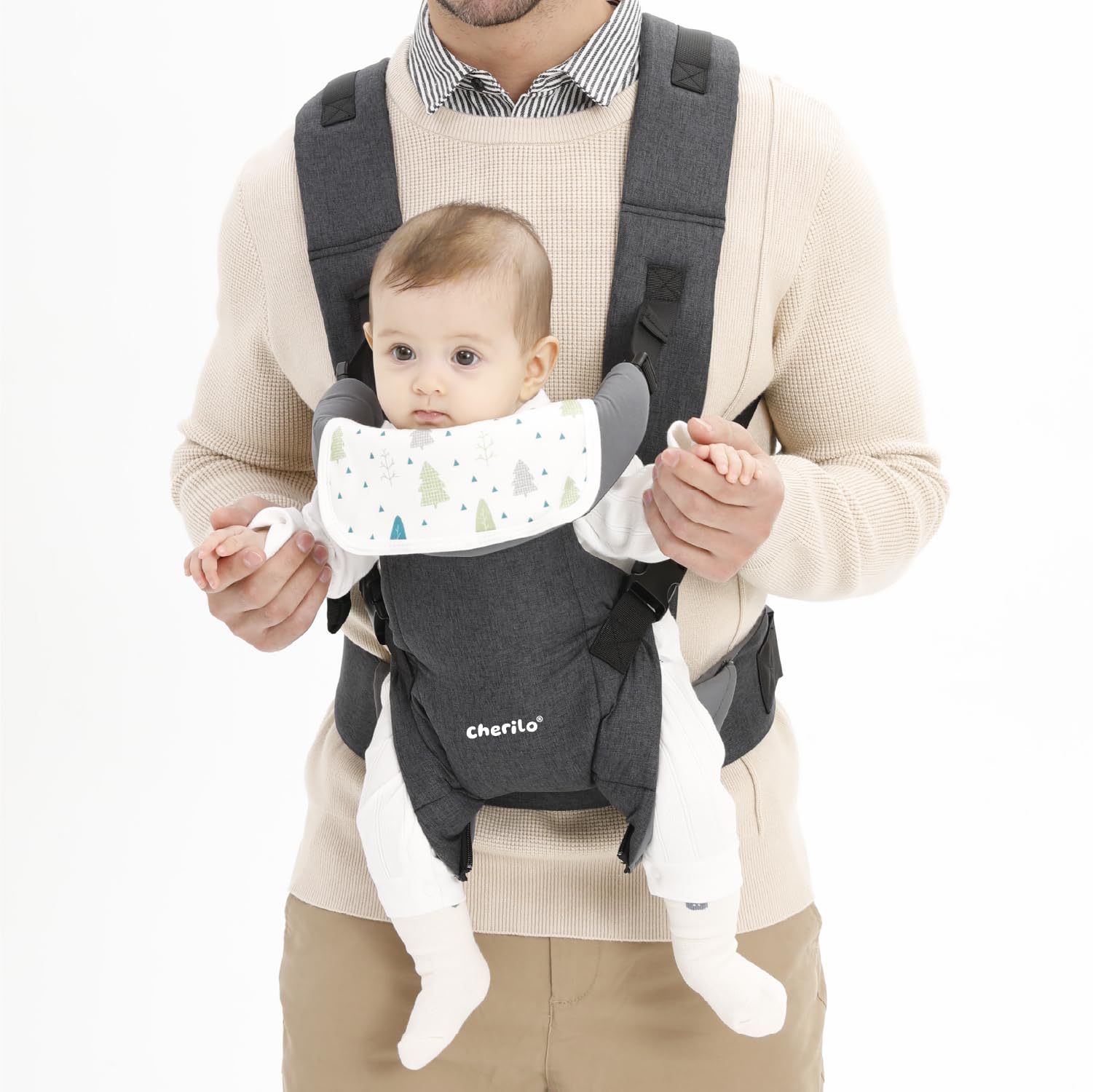 Cherilo Baby Carrier | Adjustable 4 Carry Positions Baby Carrying Bag | Comfortable Baby Carrier For 0 To 3 Year For New Born & 