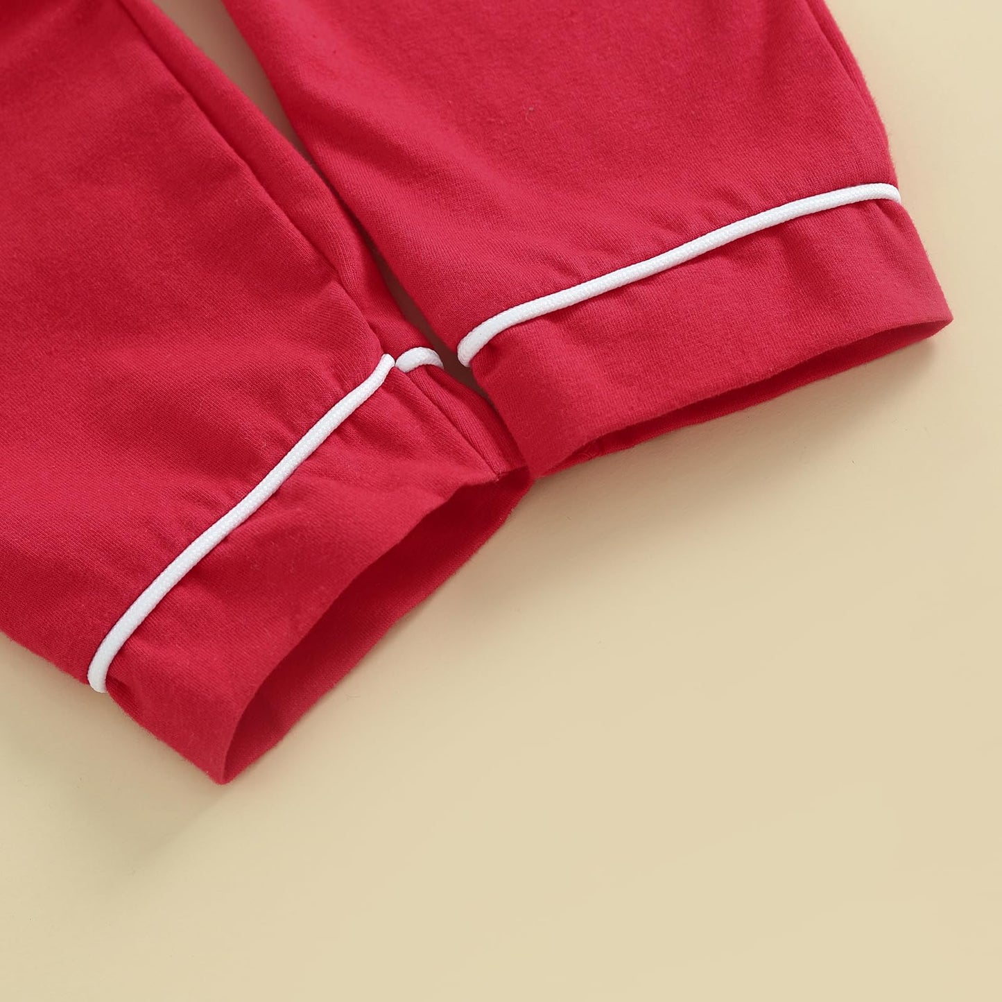 Baby Girl Boy Pajamas Romper Button-Up One-Piece Pajamas Onesie Footie Red Valentines Pjs Newborn Hospital Clothes (Red, 3-6 Mon