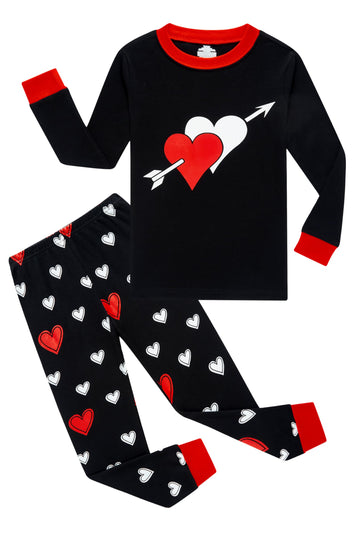 Family Feeling Baby Girls Pajamas Valentines Day Long Sleeve Cotton Boys Love Pyjamas Toddler Kid Pjs Size 18-24 Monthes