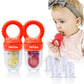Baby Fruit Feeder by Lovenoobs, Frozen Teething Toys for Babies, 2 Pack, Fruit Pacifier with 6 Teats, BPA/BPS Free, Mesh Teether